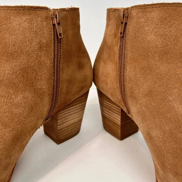 LUCKY BRAND Hartlee Peep Toe Side  Lace Up Booties, 10 Ankle Boots, NEW - Picture 8 of 11